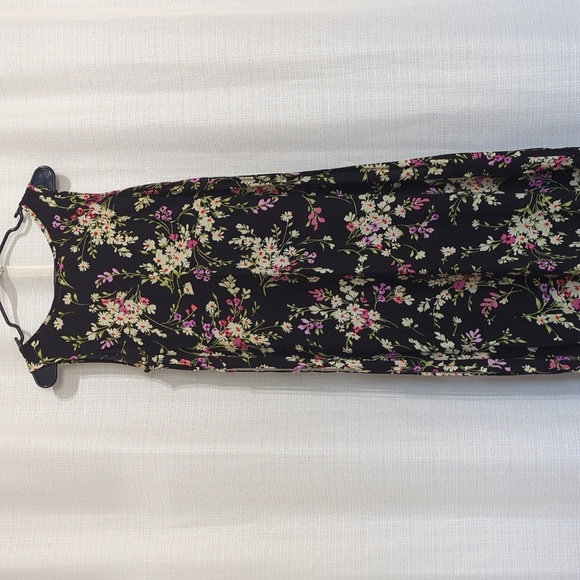 Vintage California Concepts Black Floral Dress Size 10‎ - Picture 1 of 11